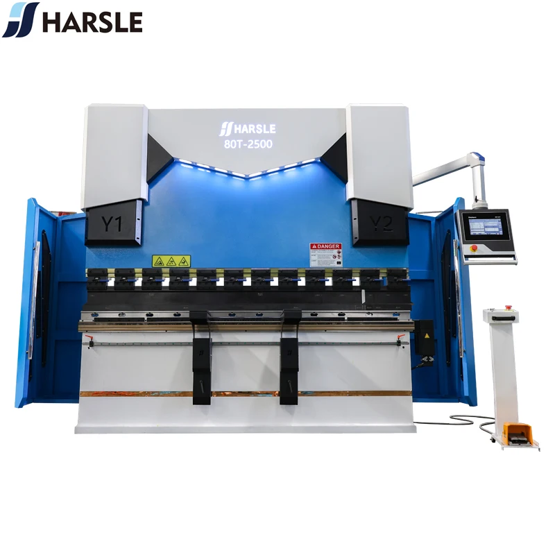 HARSLE الصين الميكانيكية DA53T 80T 100T 160T 2500 مللي متر الصفائح المعدنية الانحناء باستخدام الحاسب الآلي آلة الفرامل الصحافة الهيدروليكية