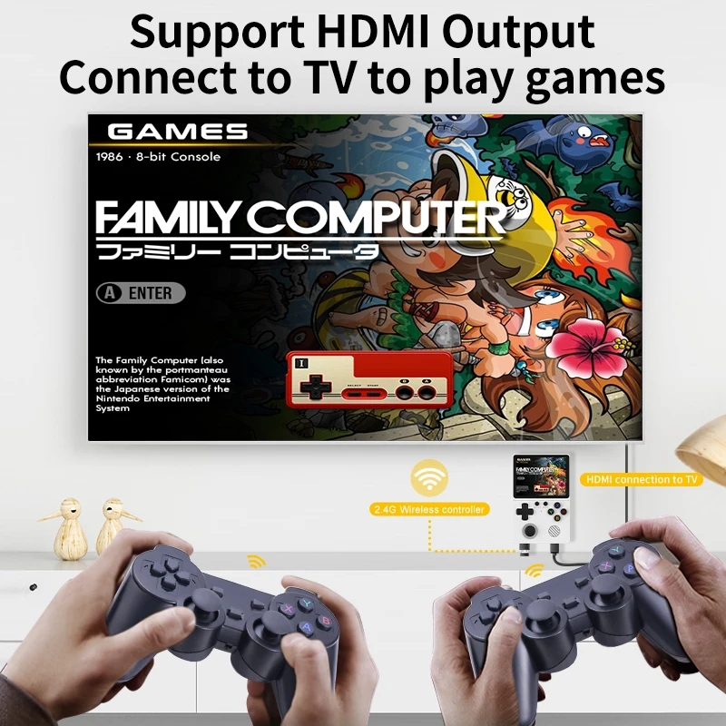 GB350 مشغل ألعاب محمول 3.5 بوصة IPS شاشة مدمجة 20000+ ألعاب نظام لينكس وحدة تحكم ألعاب فيديو ريترو محمولة لـ PS1/GBA