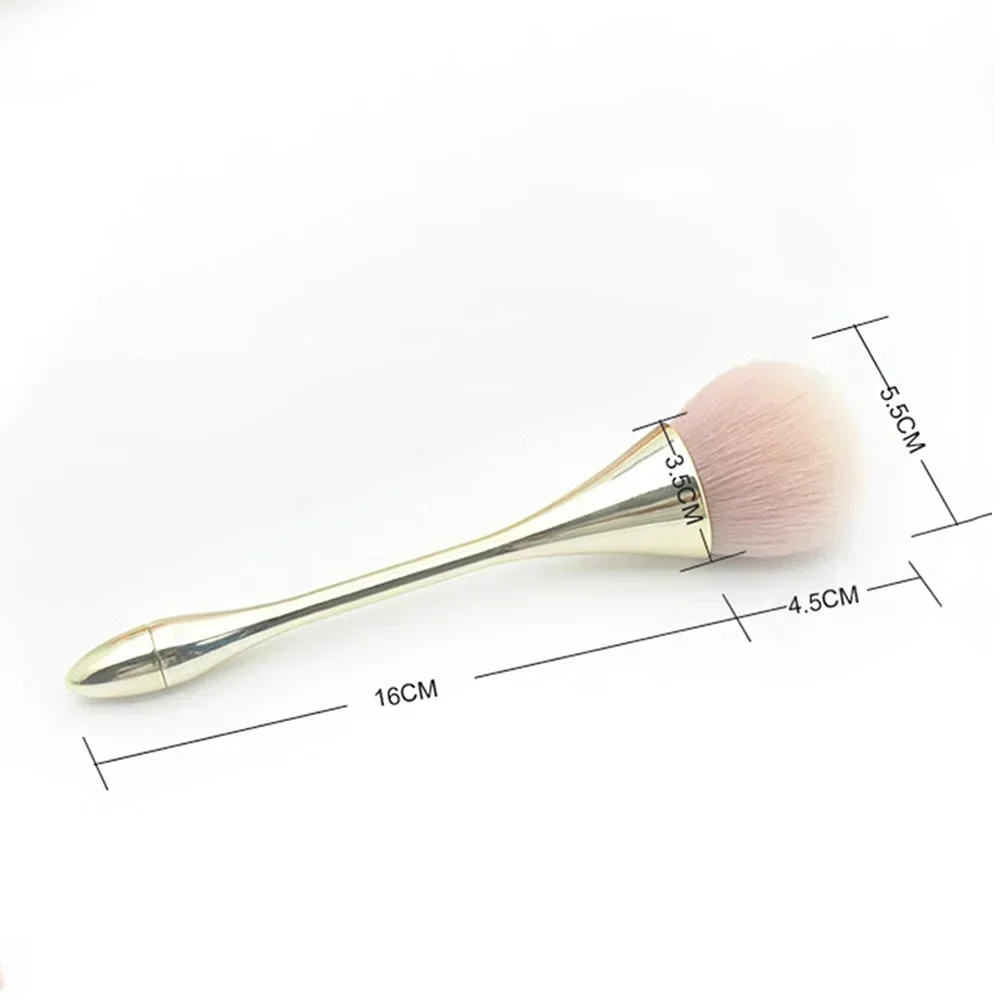 Grand pinceau à poudre douce en or Rose, pour maquillage professionnel, pour Blush, outil cosmétique de haute qualité