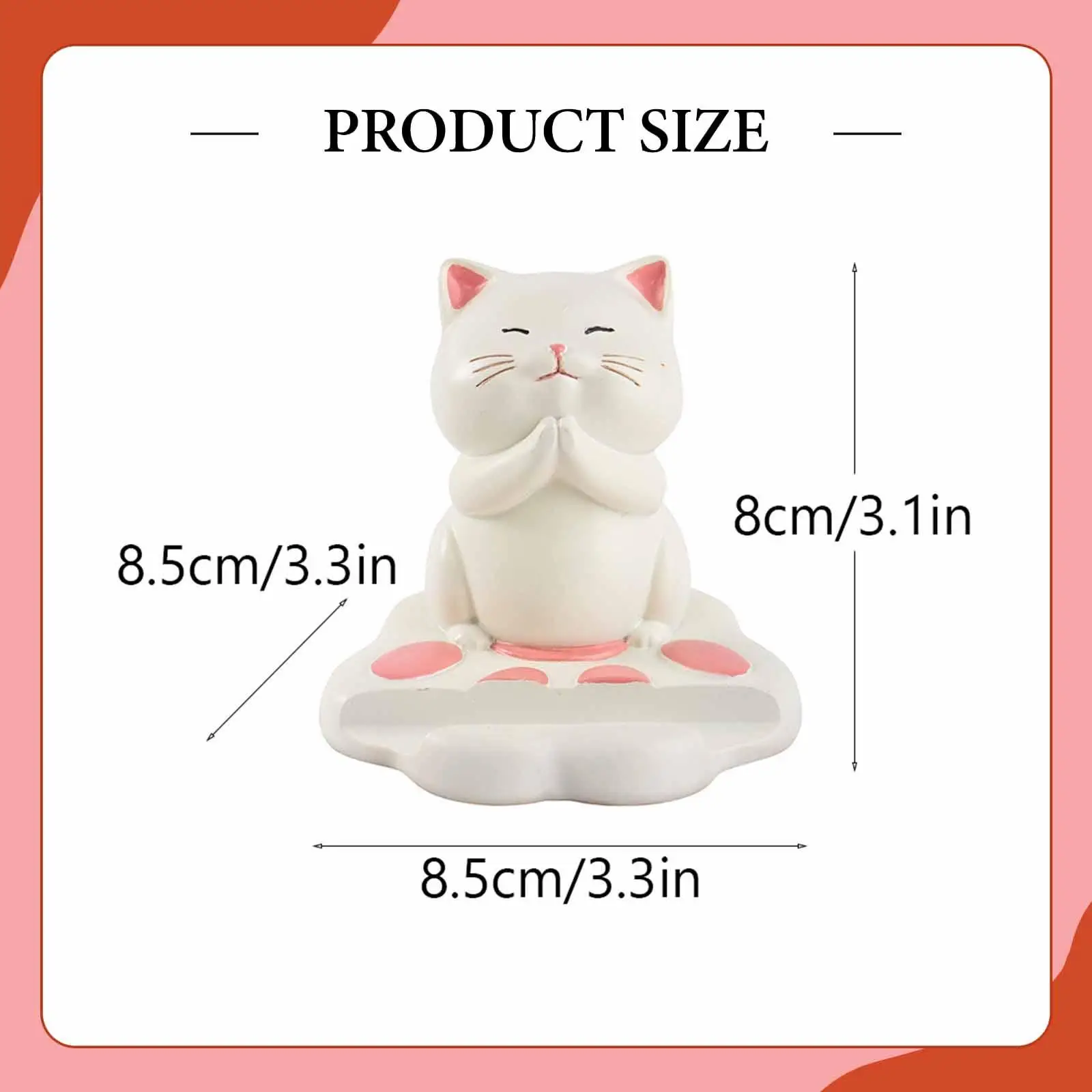 

Держатель для телефона «Молящийся кот»: забавная подставка-статуэтка котенка из смолы для смартфона, для путешествий, просмотра видео в машине