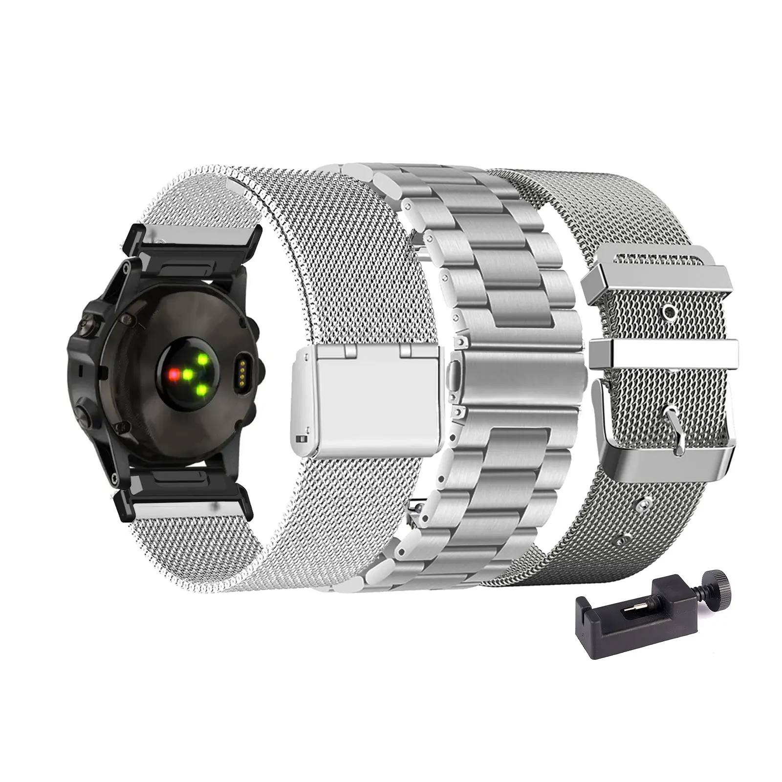 3 correas metálicas para Garmin Fenix ​​3/Fenix ​​3 HR/Fenix ​​3 Sapphire/Epix Pro 51mm/Epix Pro Gen 2 51mm/D2 Delta PX