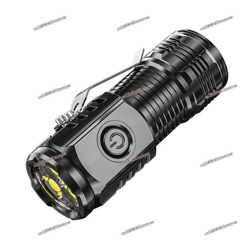 New Strong Light Long-range Flashlight Mini Portable Small Flashlight Outdoor Multi-function Clip Hat Light Flashlight