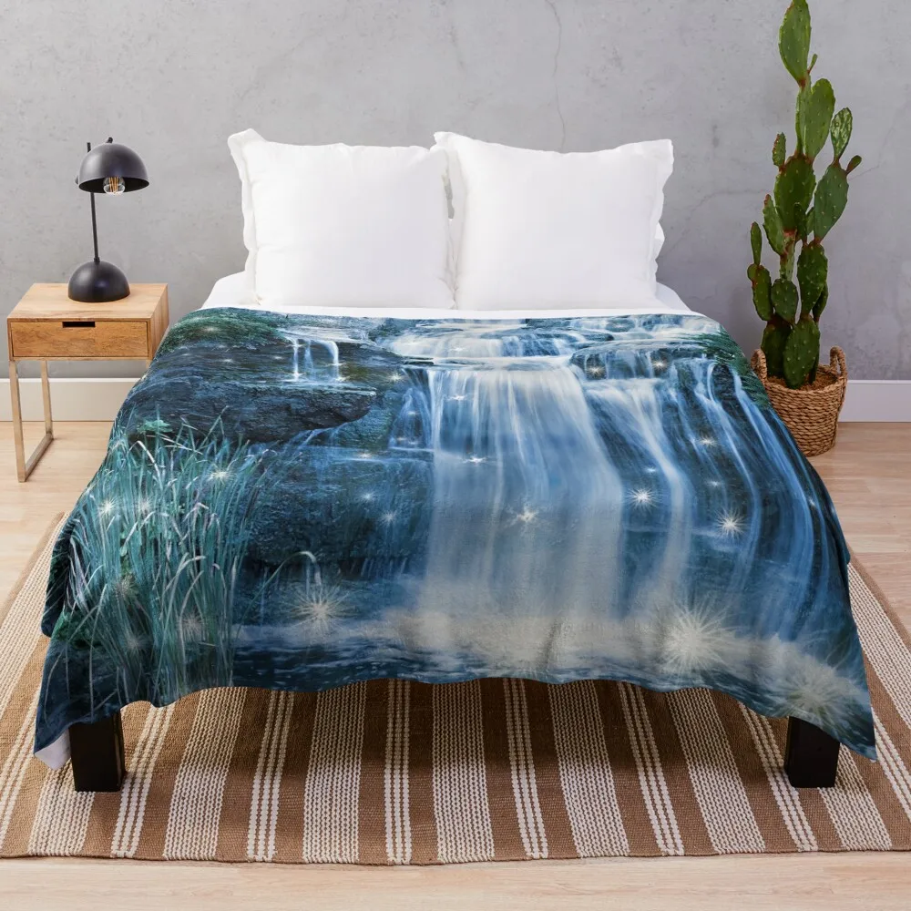 Magic Waterfall Throw Blanket Thermal Blanket Shaggy Blanket Moving Blanket