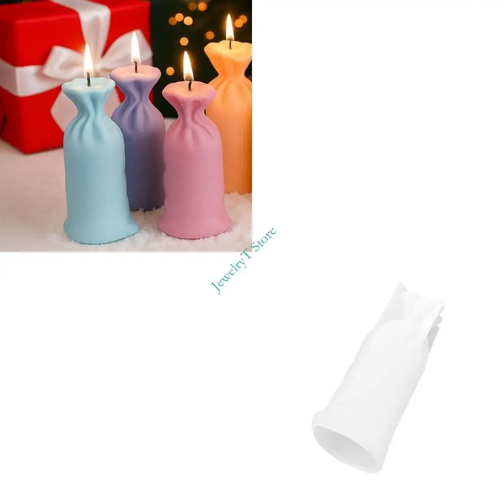 

LX9D Reusable Silicone Fortune Pouches Mould For Scented Decorative Vases Nonstick Designs Crafting Tool