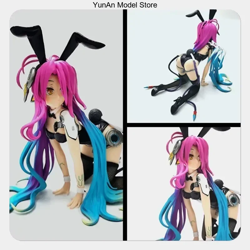 

Anime Figure Statue Model Desktop Decoration 16.5cm No Game No Life Shuvi Bunny Real Stockings Kneeling Pose Gift for Fans