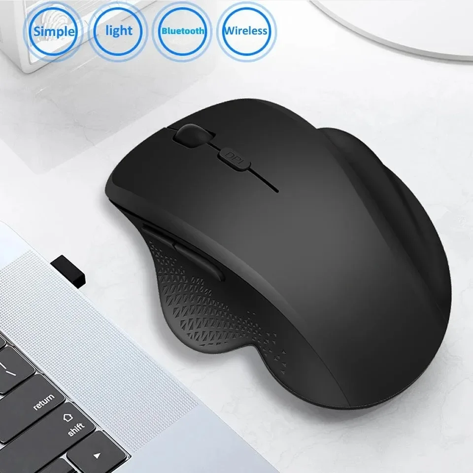 KEBIDUMEI 2.4G Dual-Mode Bluetooth 5.2 Mouse 6 Button Rechargeable Gaming Mouse Ergonomic 1600DPI Mice For PC Laptop Tablet
