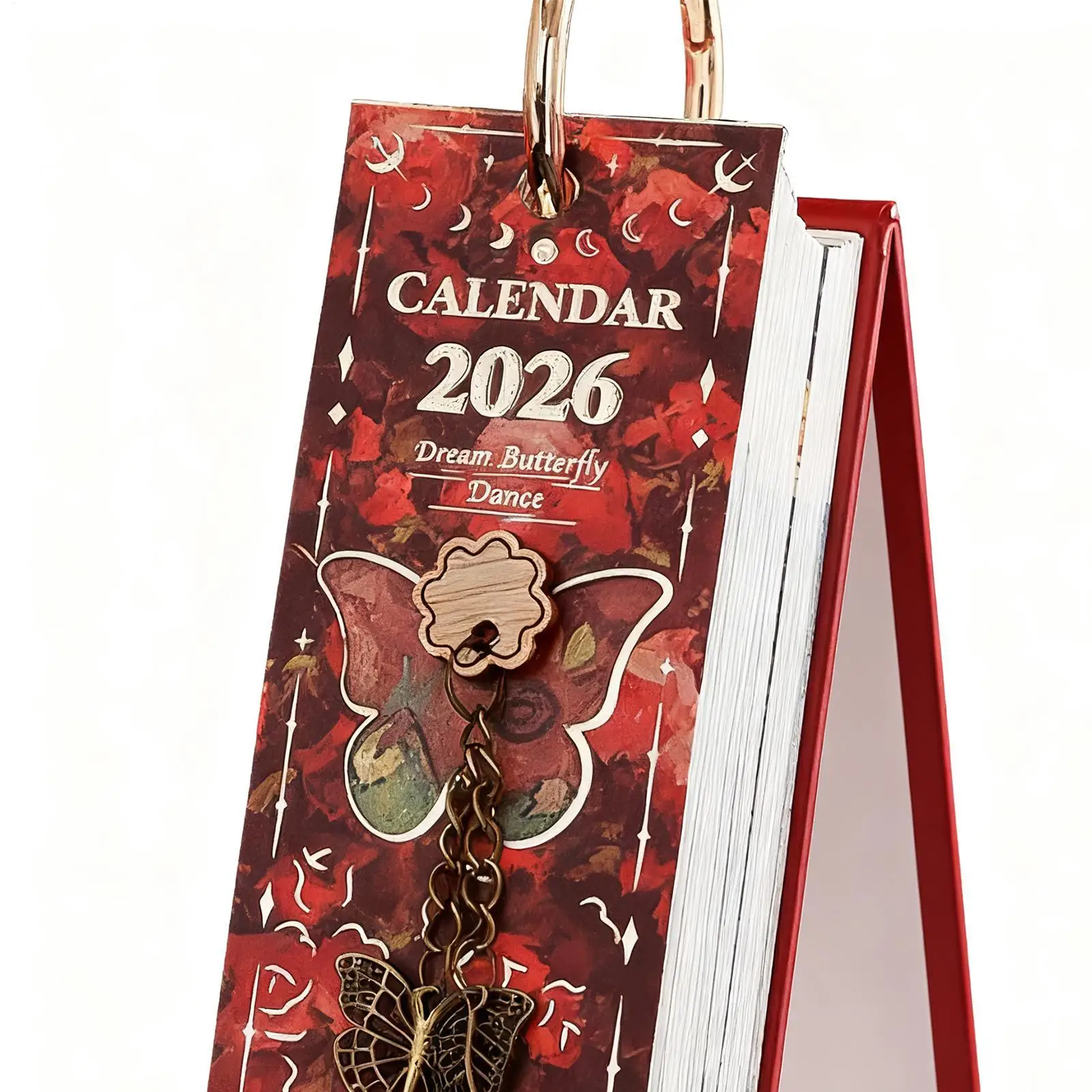 Calendario da tavolo 2026 Pittura a olio da 365 giorni Calendario artistico decorativo giornaliero per ingresso Desktop Soggiorno Ufficio