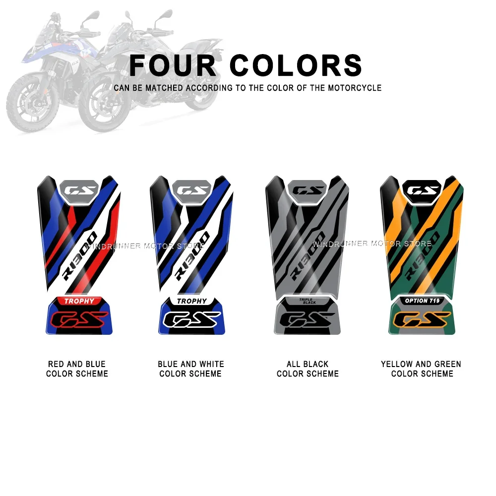 

Motorcycle 3D Epoxy Resin Sticker Kit Fuel Tank Protector NEW For BMW R1300GS R 1300 GS R 1300GS 2023 2024