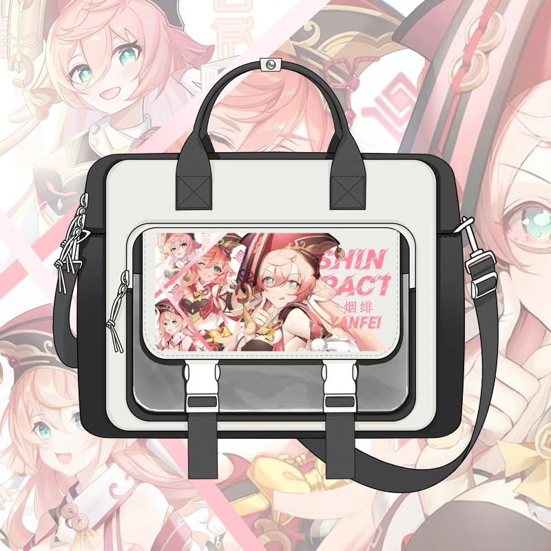 Moda Genshin Impact Wanderer Cos torba Crossbody torba kurierska o dużej pojemności szkolna Anime Xiao Bag studentka na co dzień chłopcy dziewczynki