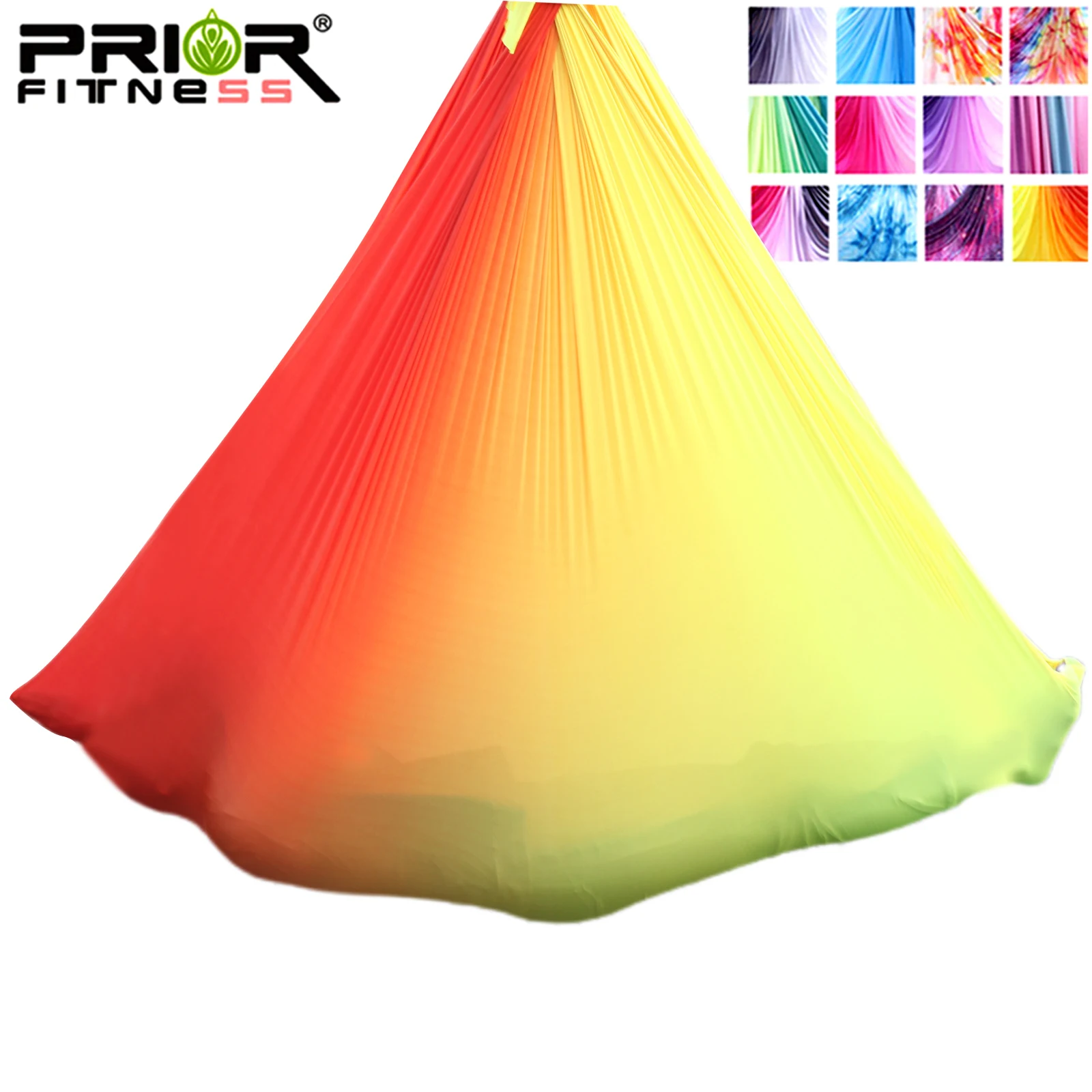 8m Aerial Yoga Hammock Fabric 8.7yard Aerial silks Gradient Color Yoga Swing Fitness Stretch Belt For GYM Indoor Yoga Studio