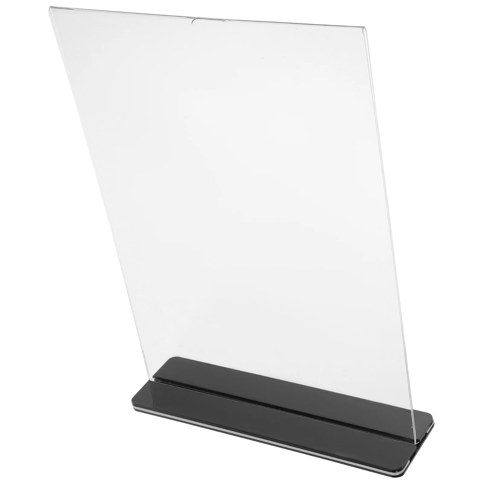 Espositore in acrilico a forma di T Formato A4 Supporto per cartello menu bifacciale Espositore per cartellino del prezzo Supporto per cartello in acrilico