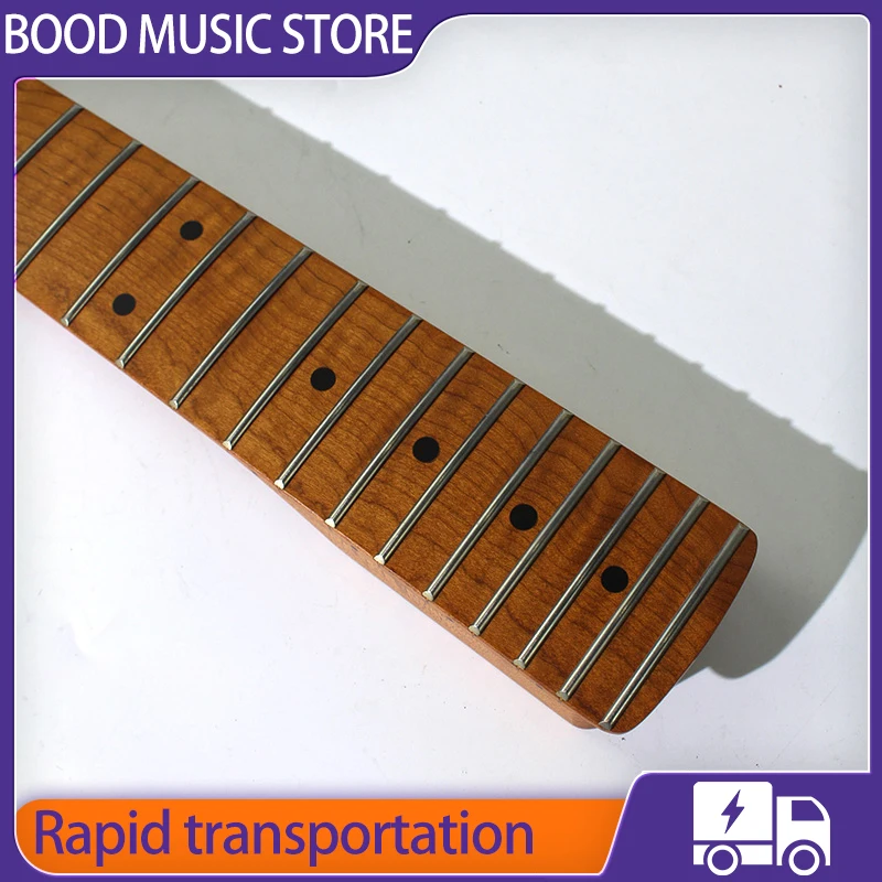 22 Frets Carbon Roasted Maple Flame Electric Guitar Neck For Fend Straocaste Style Electric Guitar Master Handwound and CNC made