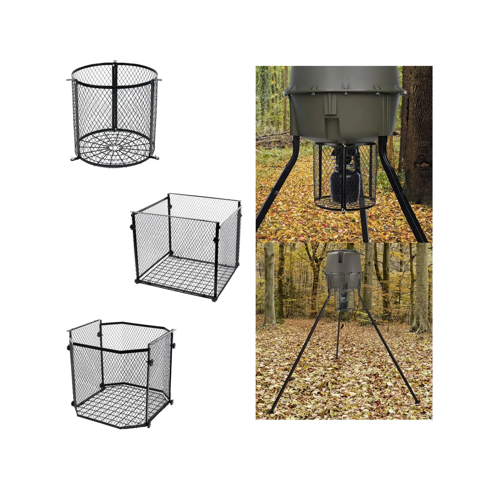 

Deer Feeder Protective Guard, Deer Feeder Varmint Guard Iron Portable Metal Food