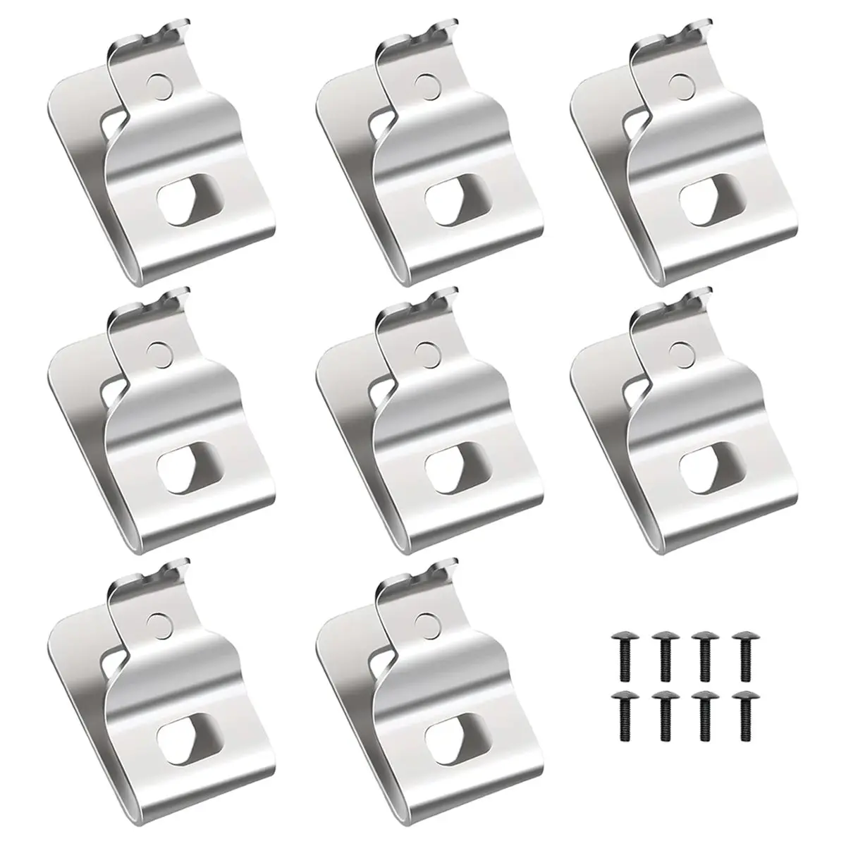 N268241 N086039 304 Stainless Steel Belt Clips for Power Tools DCD985L2,Includes Screws and Drill Tool Hooks (8-Pack)