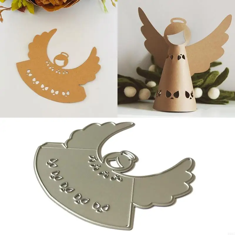 H9EC Christmas Angel Cutting Dies Dies Greeting Party Party Invitation Card ทำการ์ด