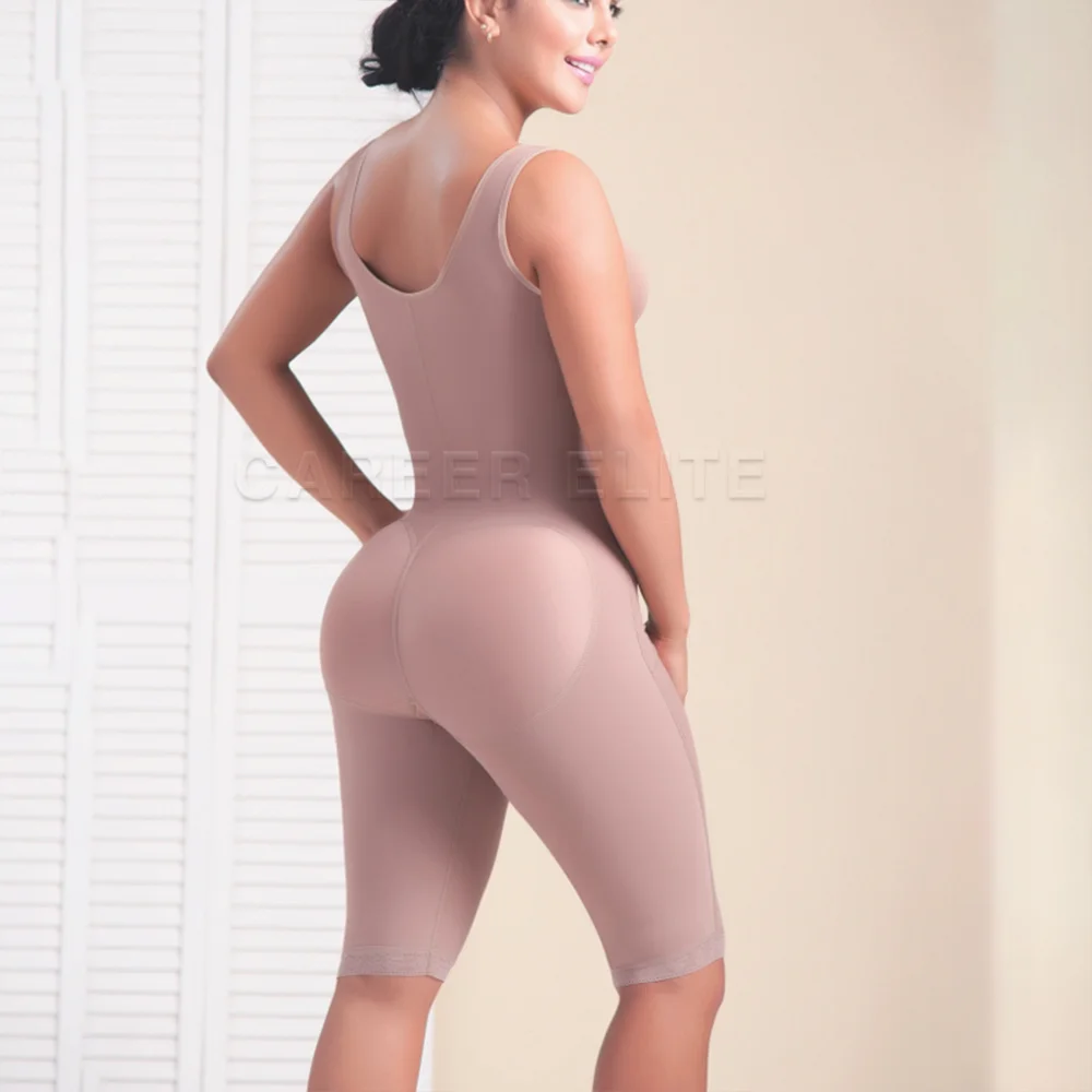 Colombian Shapewear Reducing and Shapers Abdominal Control Sleeveless knee Length Shorts Girdles for Women Slimming Butt Lifter