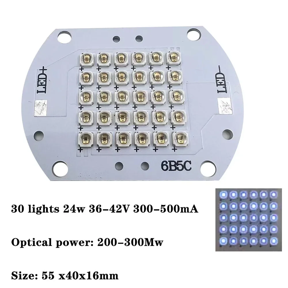 

UV 3535 Фиолетовые глубокие ультрафиолетовые светодиодные бусины 275-280 нм Модуль дезинфекции 8W16W24W