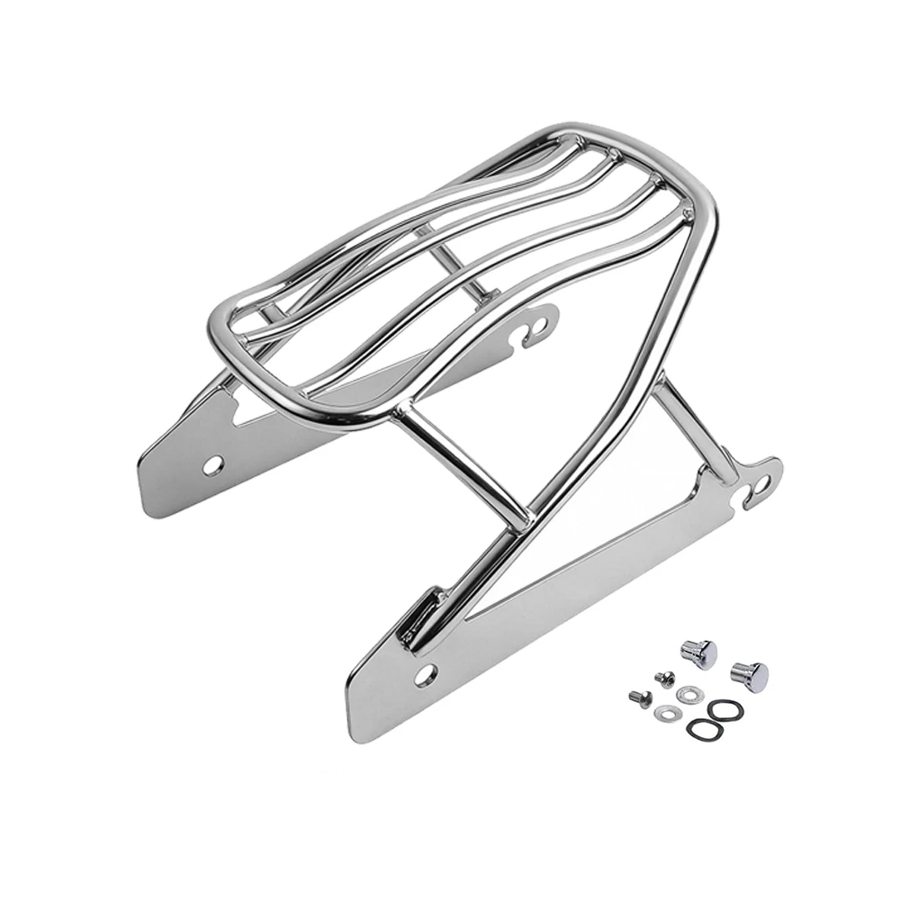 Wholesale Price - Universal Rear Luggage Rack with Chrome Plated for Harl-ey-Davidson Street Bob/Super Glide/Dyna/Street Bob
