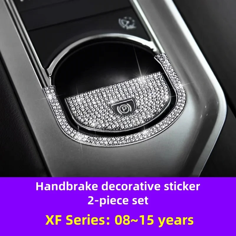 Diamond Decorate For Jaguar 08-21 Years XF 17-23 Years XFL Series Air Conditioner Vent Ring Central Control Knob