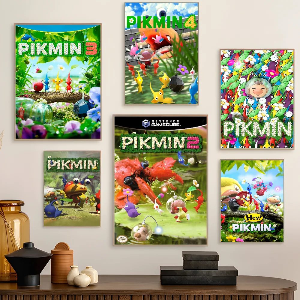 Game P-Pikmin Classic Movie Posters HD Quality Poster Wall Art Painting Study Nordic Home Decor