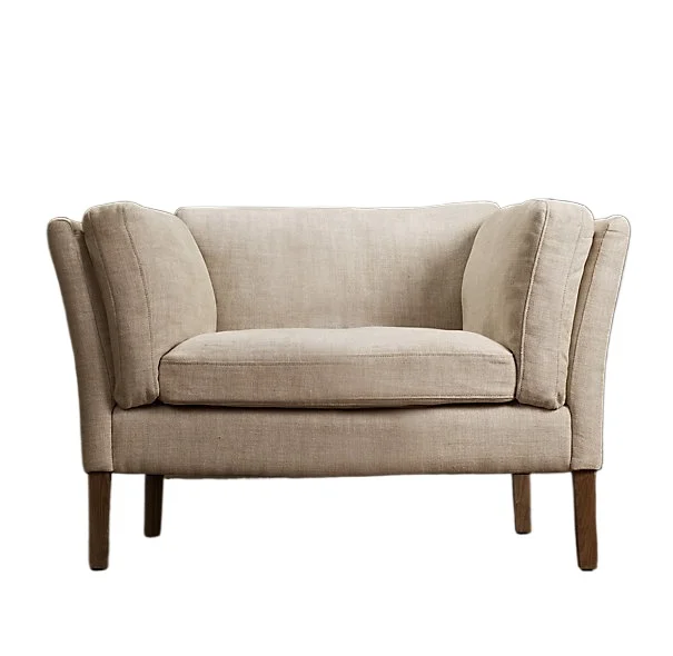 

American rural retro solid wood fabric sofa Italian modern style furniture Nordic simple cloth sofa