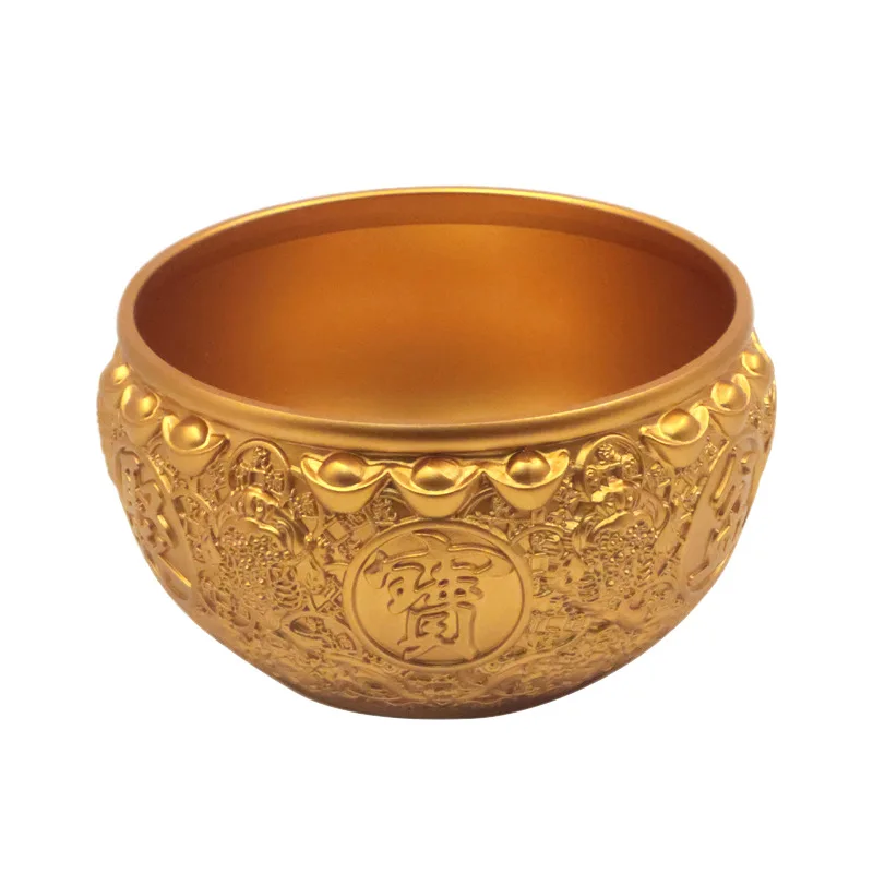 DSA brass golden toad ingot cornucopia cornucopia bowl ornament opening gift home entrance front desk ornament