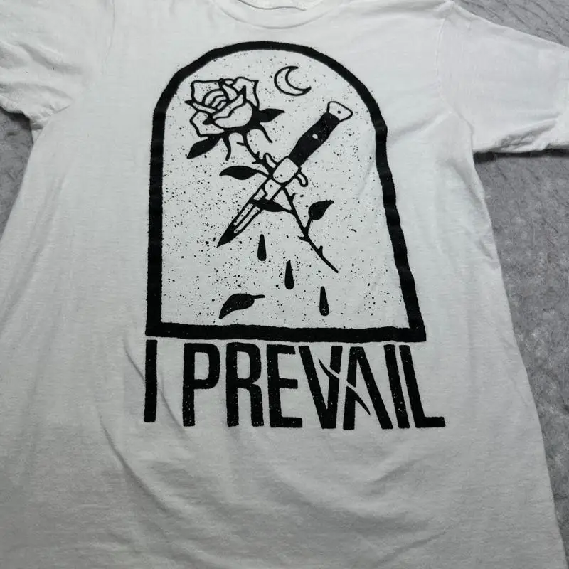 I Prevail Band Cut Rose T Shirt Classic White S 5Xl 1V0290