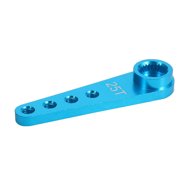 AS96-16PCS 37 مم 25T تمديد معدني بذراع توجيه مؤازر لأجزاء زاحف السيارة RC، أزرق