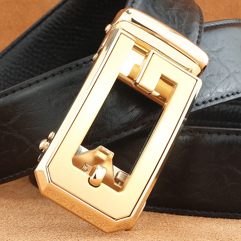 

Роскошные ремни с автоматической пряжкой Letter G, мужские ремни из натуральной кожи, модный мужской дизайнерский пояс для молодых мужчин