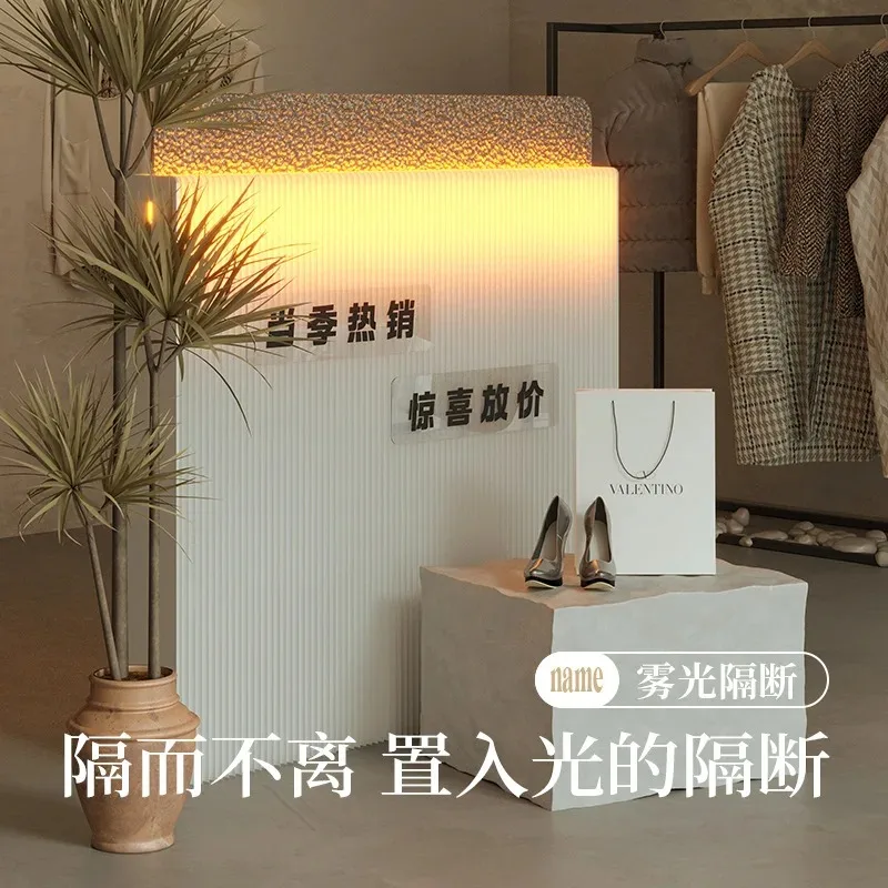 Partition Screen Living Room Glass Entrance Table Folding Mobile Modern Simple Commercial Restaurant Fence Card Seat