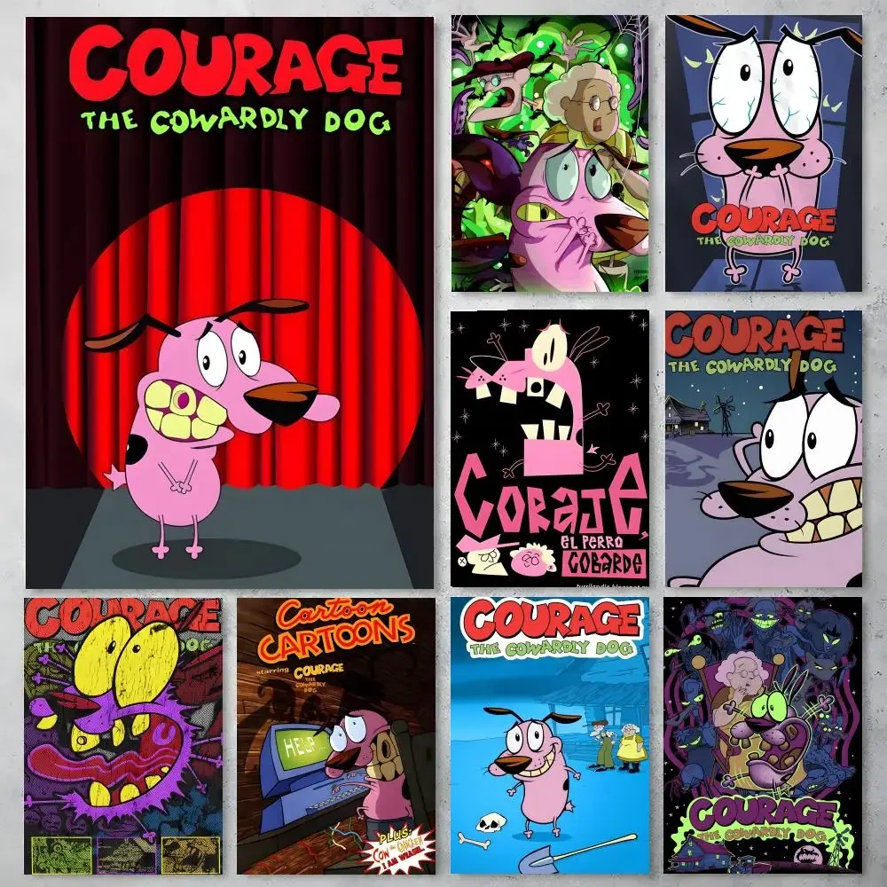 Affiche C-Courage the Cowardly Dog, affiches haute définition, art mural pour le salon et la décoration de la maison.