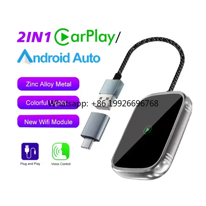 

OEM Android Auto Wireless Carplay Adapter Stable Fast Wired CarPlay for Iphone Smart Ai Box Dongle for Navigation Plug and Play