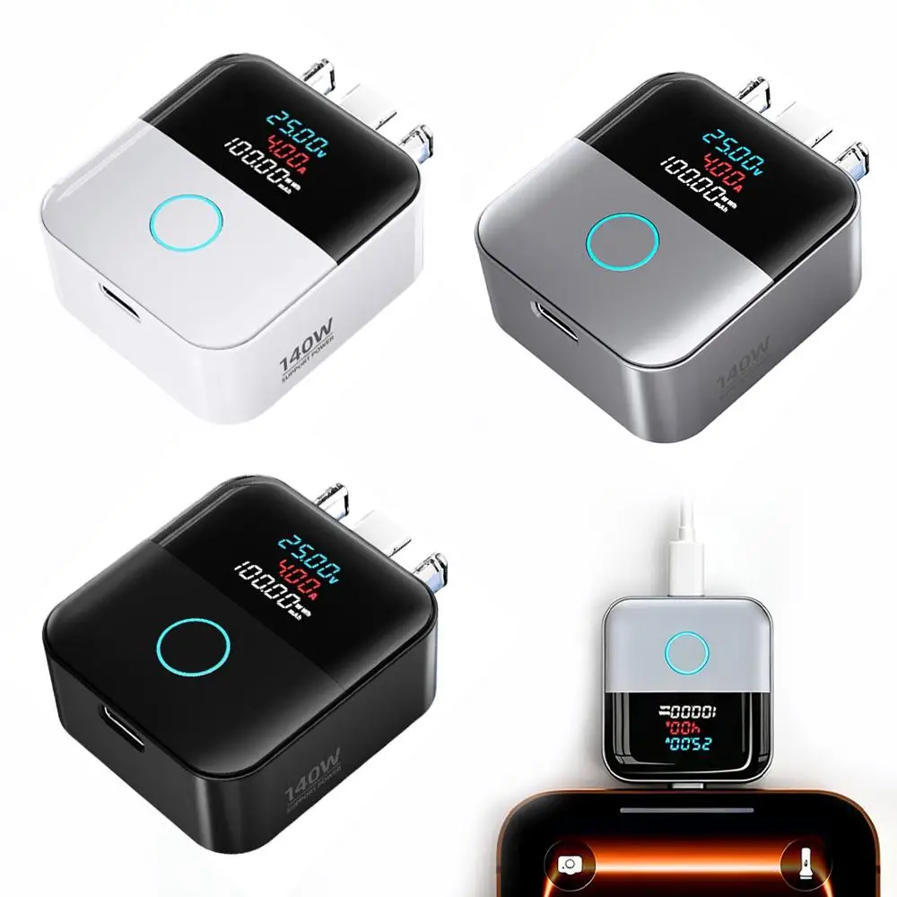 Smart Type‑C Charging Separator 140W Auto Power‑Off Overcharge Protector With LCD Display For Phone Laptop Night Safe Charging