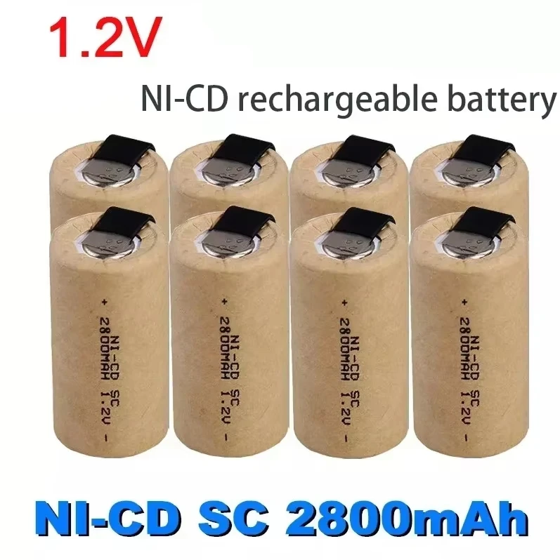 

100% New SC 2800mah 1.2V Battery NI-CD Rechargeable Battery for Electric Screwdrivers, Electric Tools, Etc