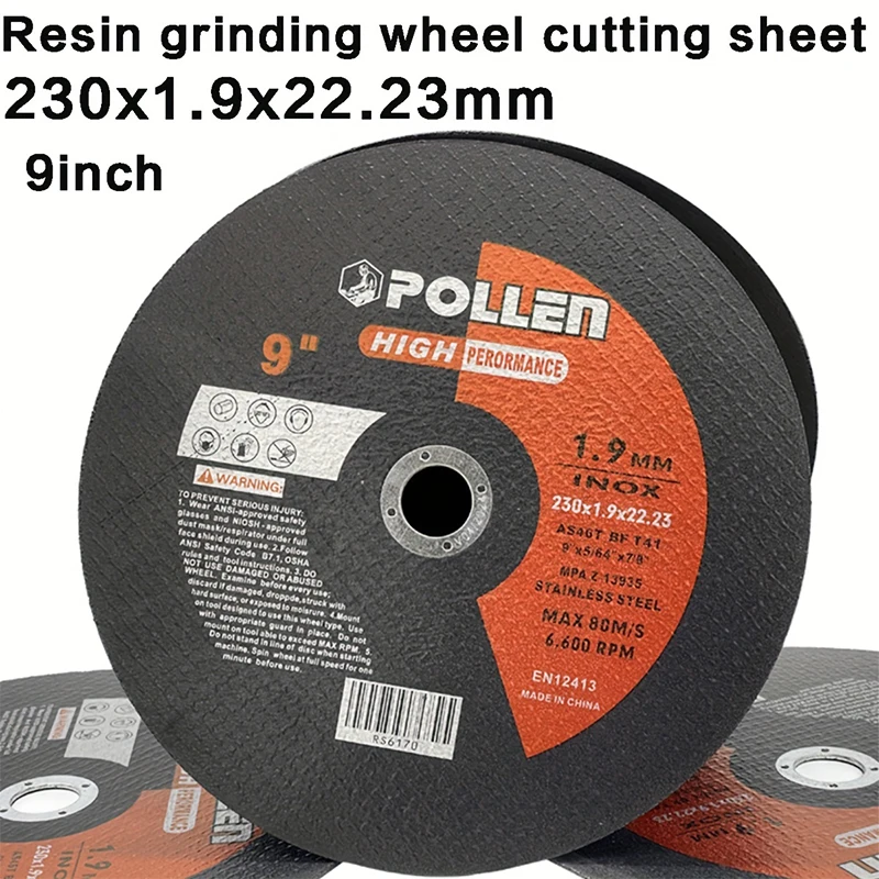 9 Inch Resin Cut Off Wheel for Metal & Stainless Steel Used On Angle Grinder 9\