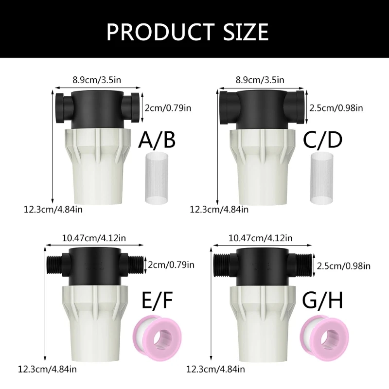 Filtro bomba água pré-filtro para sistema irrigação polegadas 3/4 polegadas Filtro tubulação água para