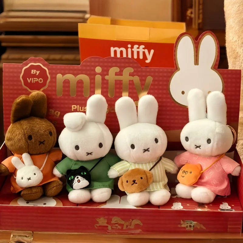 New Original Miffy Rabbit Travel Series Pendant Trendy Doll Blind Box Backpack Decoration Desktop Collection Ornament Toys Gifts
