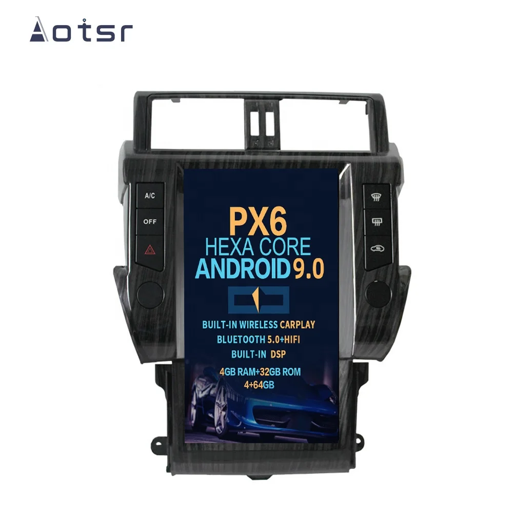 Android Tesla Car Multimedia Radio Player For Toyota Land Cruiser Prado 150 2014-2018 Auto GPS Navigation