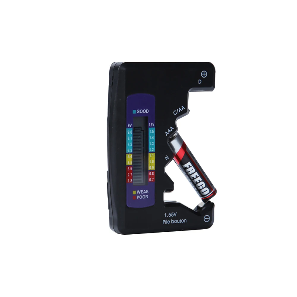 جهاز اختبار البطارية الرقمي BT168 يمكنه قياس أنواع D، C، AA5، AAA7، N، بطارية زر 1.5 فولت، بطارية 9 فولت #5