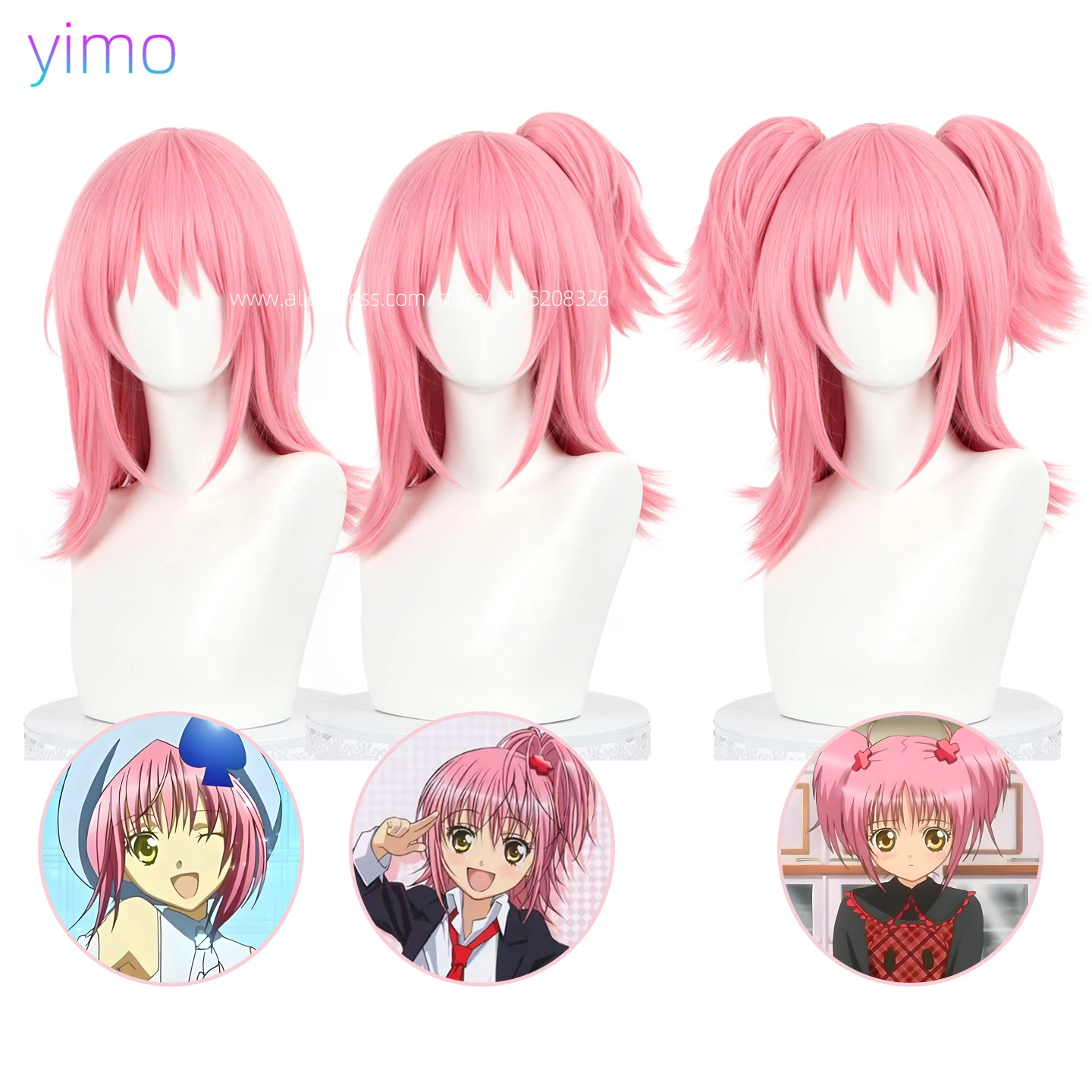 

Аниме Шуго Чара парики Хинамори Аму косплей термостойкие синтетические волосы розовый парик с хвостиком с заколкой для волос с тигровым ртом