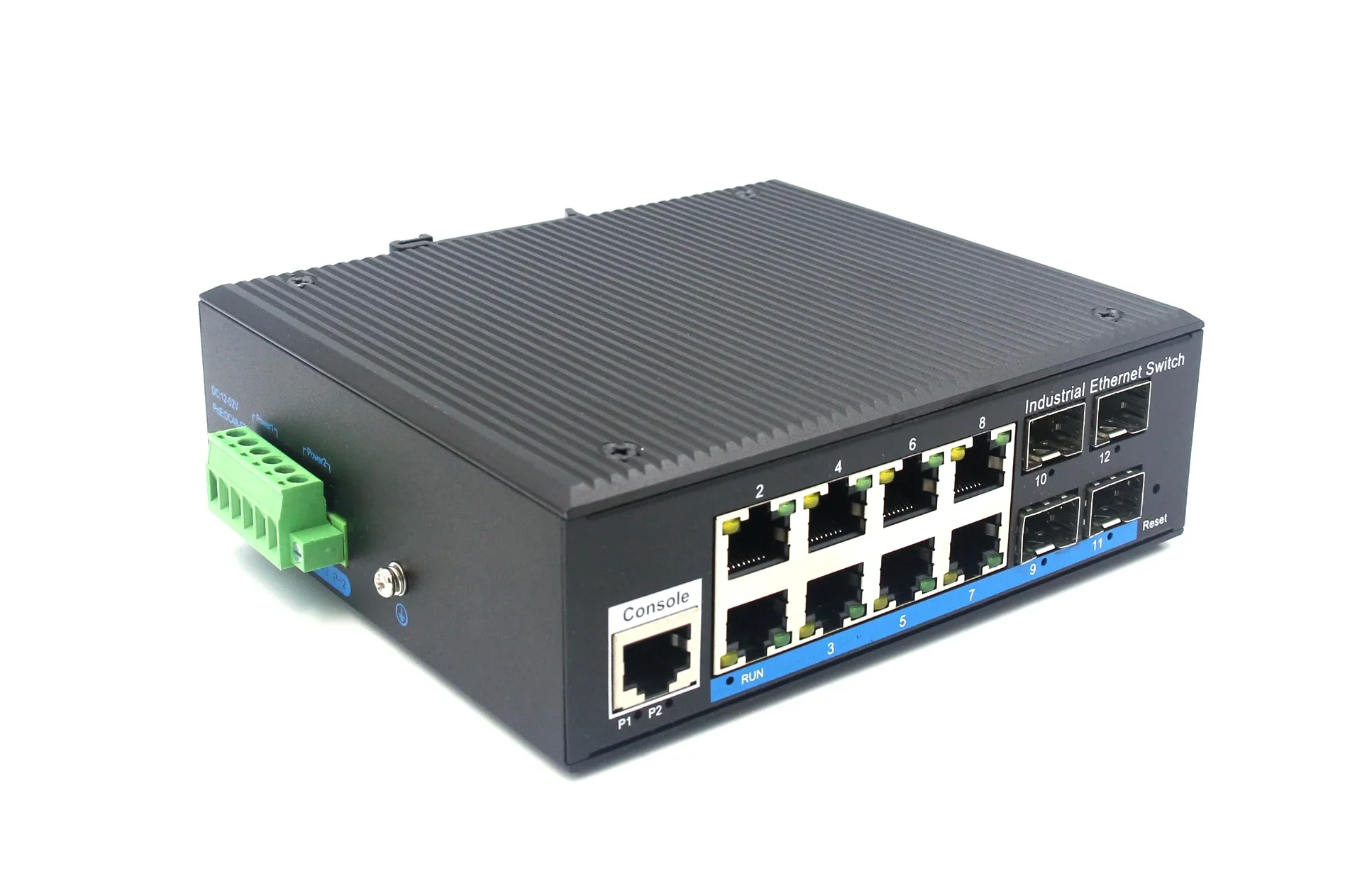 FOWAY4512PFSP-YH WEB managed POE switch  8 10/100/1000M RJ45 ports +2 1000M SFP uplink DC48V not include power adaptor