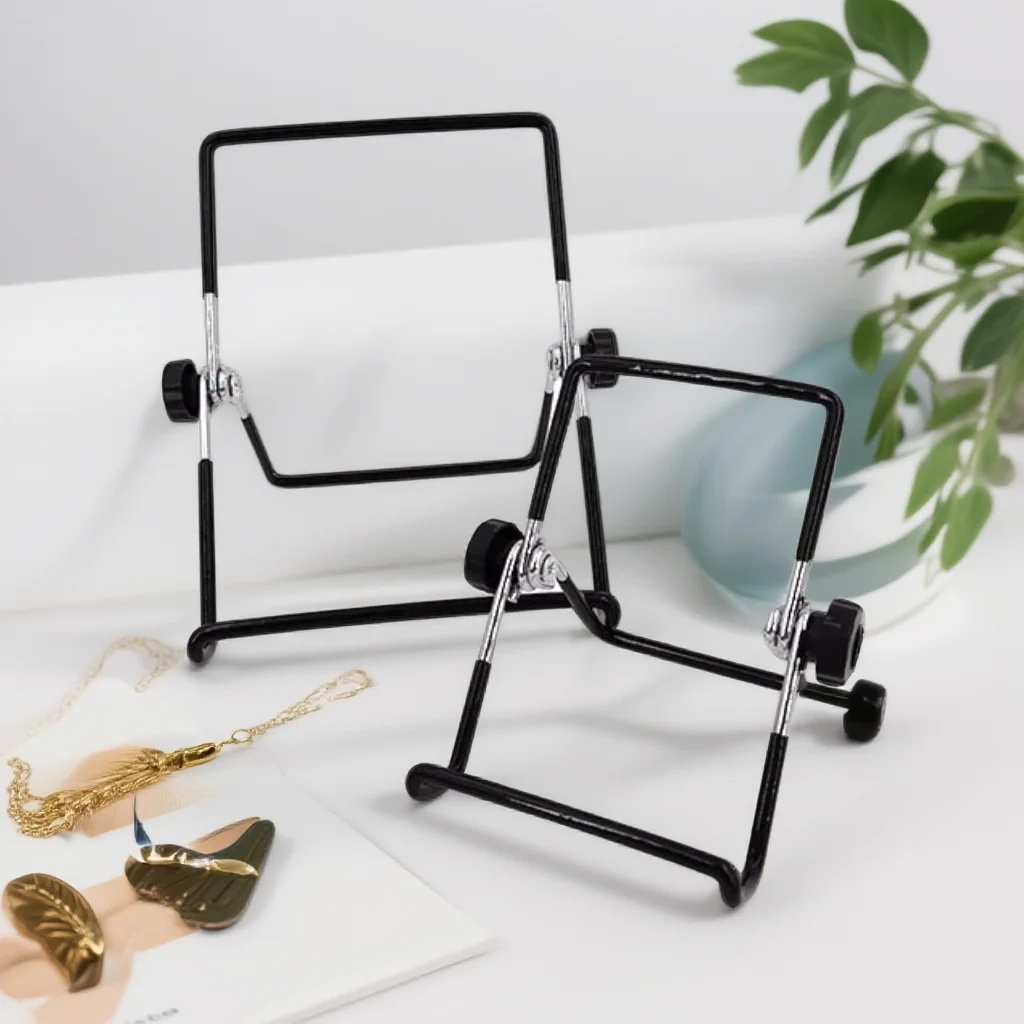 Tragbarer Metall-Tablet-Ständer, faltbarer Schreibtisch, flexibler Telefonständer für IPad, IPhone, Samsung, Huawei, universelle Arbeit, Zuhause, Reisen – Detail 2