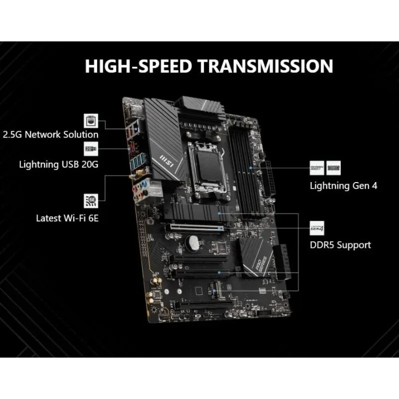 Micro Center AMD Ryzen 7 7700X 8 núcleos 16 threads AM5 5,4 GHz processador de mesa desbloqueado com MSI PRO B650-P WiFi