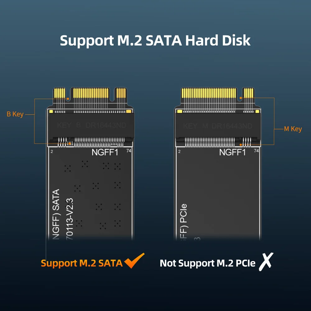 بطاقة محول تحويل MAIWO M.2 SSD إلى M.2 SATA NVME SSD لـ PCIe NVMe SSD وPCIe SATA NGFF SSD تدعم 2242 2260 2280 مم SSD