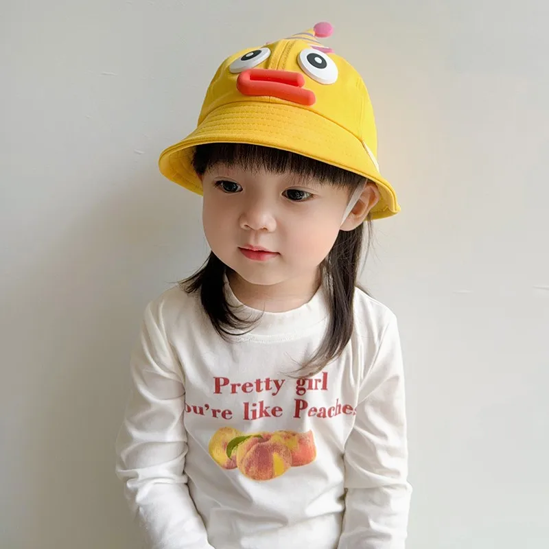 

New Cartoon Style Baby Fisherman's Hat Cute Boy Basin Hats Fashion Girl Bucket Cap Beach Children Sunscreen Caps Kid Casual Caps
