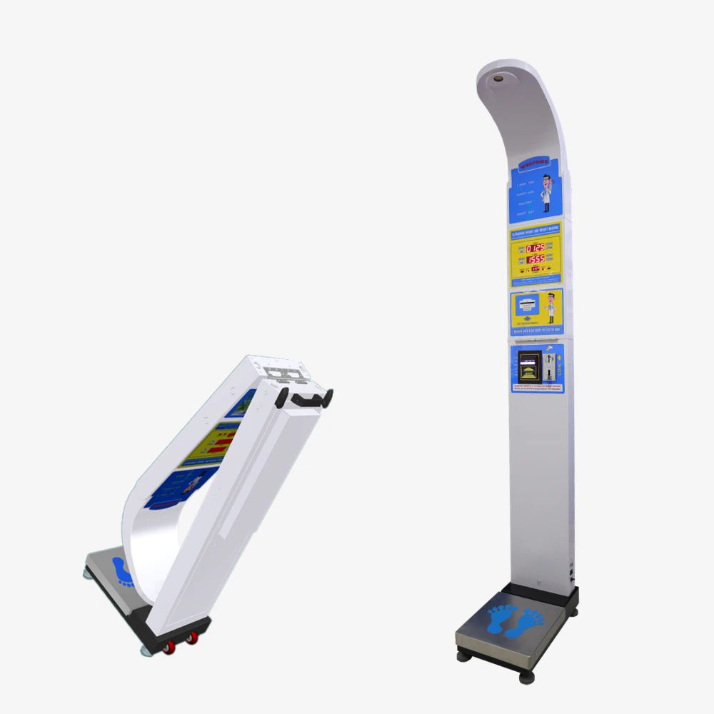 DHM-800S Coin and Paper money operated Digital Electronic Weighing scales with height stadiometer