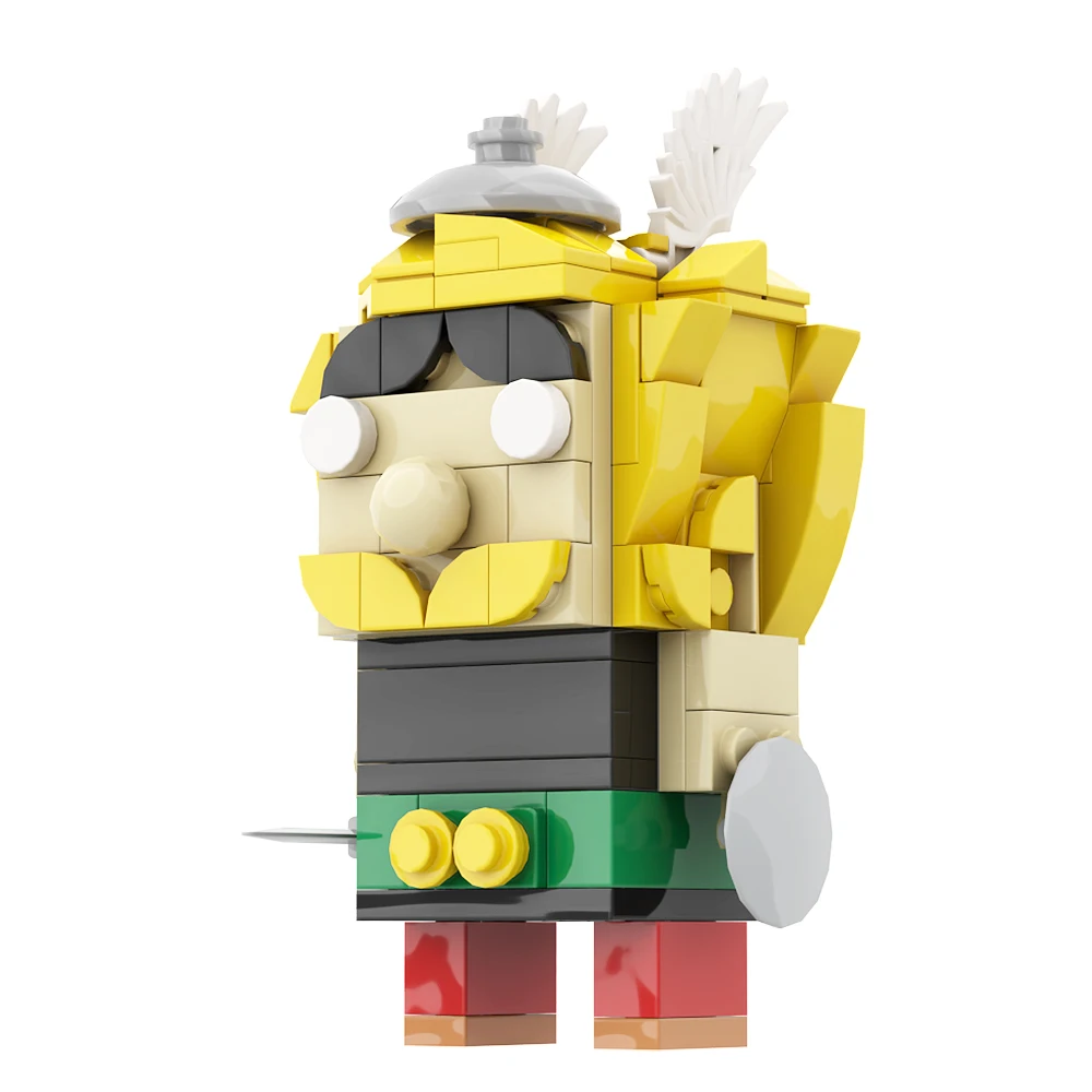 MOC Francuskie Komiksy Asterix i Obelix Brickheadz Zestaw Klocków Fantazyjne Nowe Przygody w Krajach Zabaw Zabawka z Klocków dla Dzieci na Prezent
