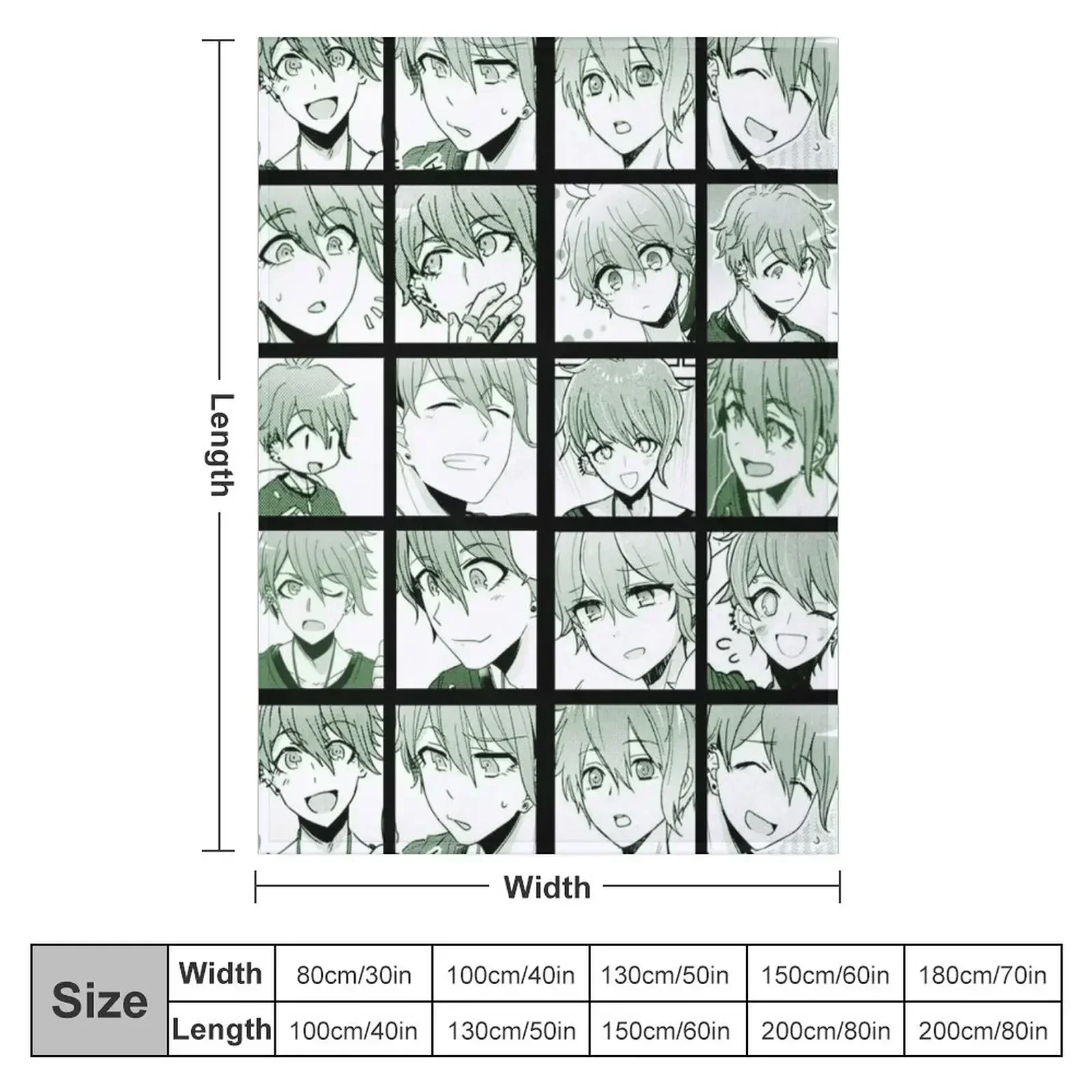 Rantaro Manga Collection (Colored) Throw Blanket Cute Plaid Warm Beautifuls Nap Flannel Blankets