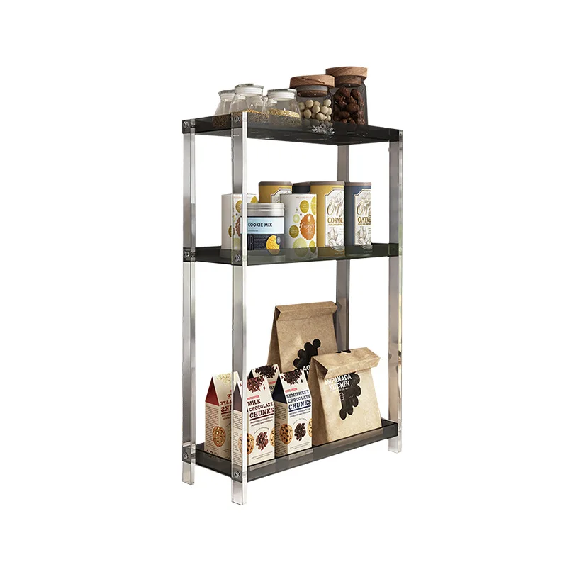 Light luxury kitchen rack narrow desktop multi-functional seasoning compartment condiment oil salt sauce vinegar multi-layer sto