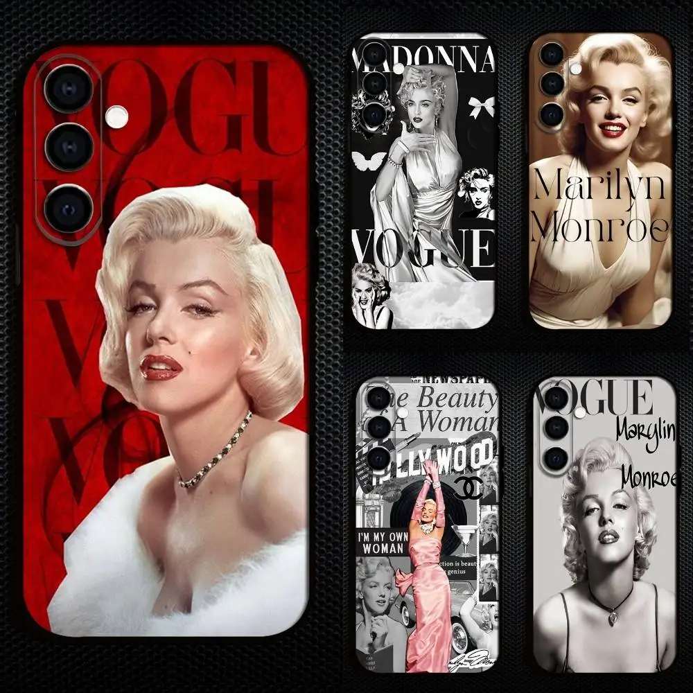 

M-Marilyn M-Monroe Phone Case For Samsung Galaxy A73,A72,A71,A70,A53,A52,A51,Others Soft Black Cover